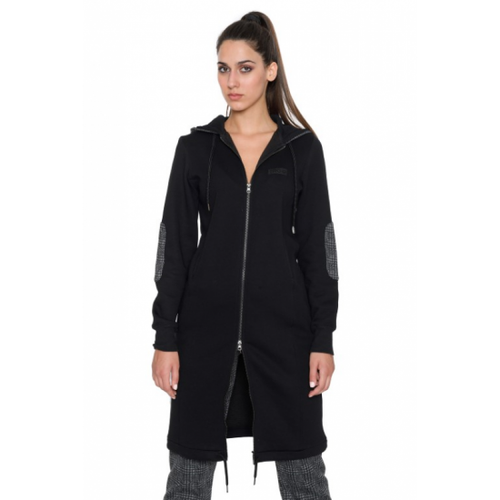 TRG FZ FL HOODIE LONG CAPE BEAUTY-ΜΑΥΡΟ TRGW83225-10 TRG FZ FL HOODIE LONG CAPE BEAUTY-ΜΑΥΡΟ TRGW83225-10