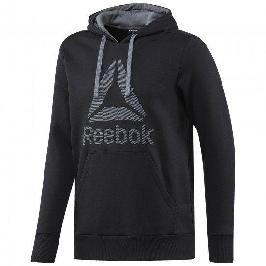 Reebok Workout Ready Big Logo Cotton Poly Hoodie BK4158