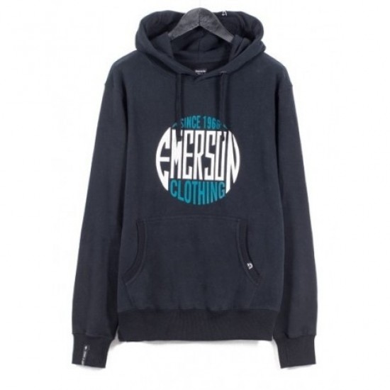 EMERSON MENS HOODED SWEAT 172-EM20-20-Black EMERSON MENS HOODED SWEAT 172-EM20-20-Black