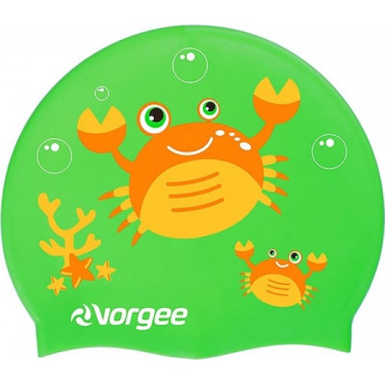 Vorgee Σκουφάκι Κολύμβησης Παιδικό Character Cap Jr 808026-GREEΝ Vorgee Σκουφάκι Κολύμβησης Παιδικό Character Cap Jr 808026-GREEΝ