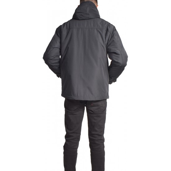 Sogo Casual Μπλε Μπουφάν Με Κουκούλα 18504-066-blue