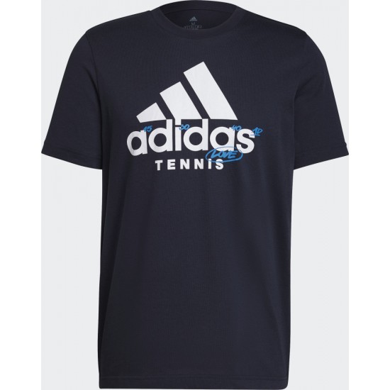 Adidas Tennis Graphic Logo Tee GU8865 Legend Ink