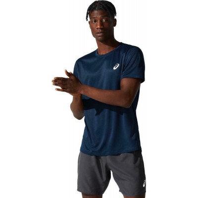 Asics Core Ανδρικό T-shirt Navy Μπλε με Λογότυπο 2011C341-401 Asics Core Ανδρικό T-shirt Navy Μπλε με Λογότυπο 2011C341-401