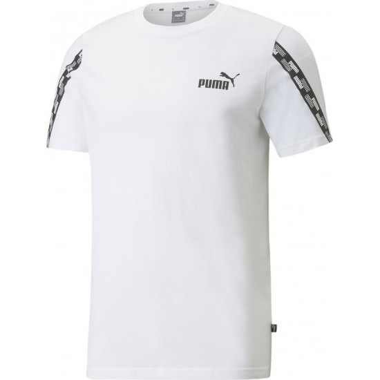 Puma Power Tape Ανδρικό T-shirt Λευκό με Λογότυπο 589391-02 Puma Power Tape Ανδρικό T-shirt Λευκό με Λογότυπο 589391-02