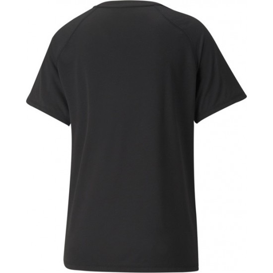 Puma Evostripe Γυναικείο T-shirt Μαύρο με Στάμπα 589143-01 Puma Evostripe Γυναικείο T-shirt Μαύρο με Στάμπα 589143-01