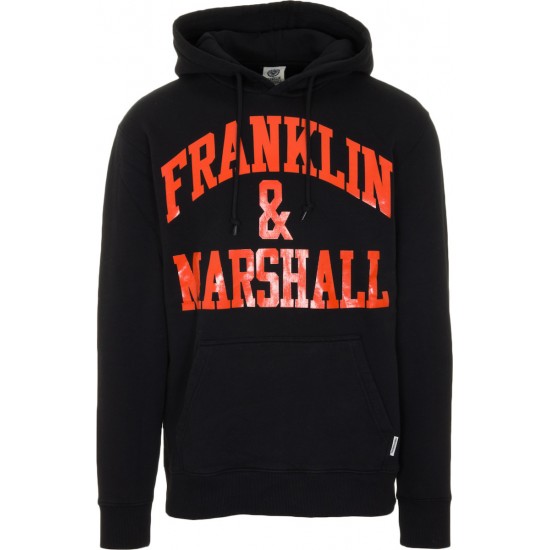 Franklin & Marshall Ανδρικό Φούτερ με Κουκούλα και Τσέπες Μαύρο JM5010.000.2004P01-098 Franklin & Marshall Ανδρικό Φούτερ με Κουκούλα και Τσέπες Μαύρο JM5010.000.2004P01-098
