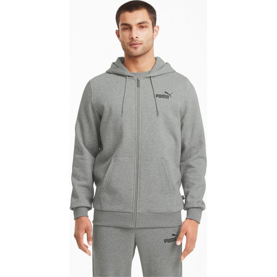 Puma Ανδρικό Φούτερ Ζακέτα με Κουκούλα και Τσέπες Γκρι 586702-03 Puma Ανδρικό Φούτερ Ζακέτα με Κουκούλα και Τσέπες Γκρι 586702-03