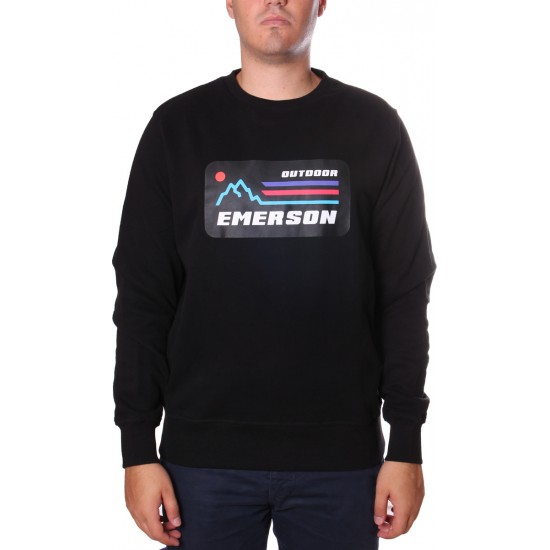 Emerson 202.EM20.27-Black Ανδρικό Φούτερ Μαύρο Emerson 202.EM20.27-Black Ανδρικό Φούτερ Μαύρο