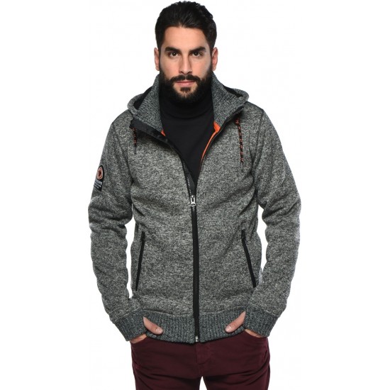 Brokers Jeans 18512-884-18 Ανδρική Ζακέτα Πλεκτή με Φερμουάρ Γκρι Brokers Jeans 18512-884-18 Ανδρική Ζακέτα Πλεκτή με Φερμουάρ Γκρι