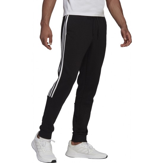 Adidas Cuff 3-Stripes Παντελόνι Φόρμας με Λάστιχο Μαύρο GK8967