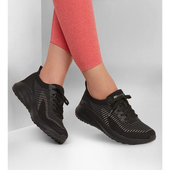 Skechers Bobs Squad Chaos Γυναικείο Sneaker Μαύρο 117207-BBK Skechers Bobs Squad Chaos Γυναικείο Sneaker Μαύρο 117207-BBK