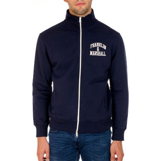 Franklin & Marshall Ανδρικό Φούτερ Ζακέτα με Τσέπες Navy Μπλε JM5062.000.20-219 Franklin & Marshall Ανδρικό Φούτερ Ζακέτα με Τσέπες Navy Μπλε JM5062.000.20-219