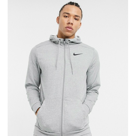 Nike Ανδρικό Φούτερ Ζακέτα Dri-Fit με Κουκούλα και Τσέπες Fleece Γκρι CZ6376-063 Nike Ανδρικό Φούτερ Ζακέτα Dri-Fit με Κουκούλα και Τσέπες Fleece Γκρι CZ6376-063