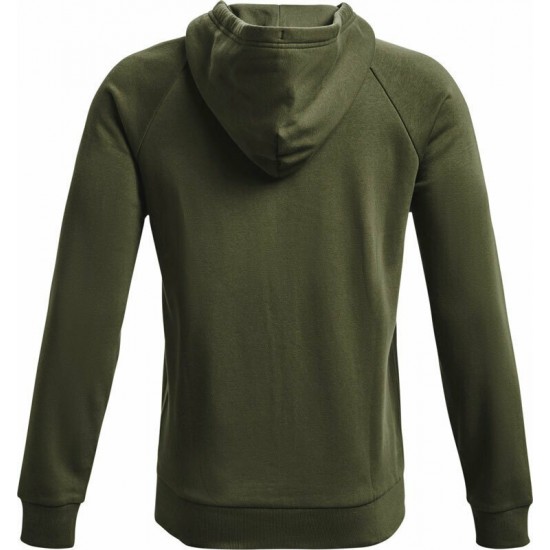 Under Armour Ανδρικό Φούτερ Ζακέτα με Κουκούλα και Τσέπες Fleece Olive 1357111-390