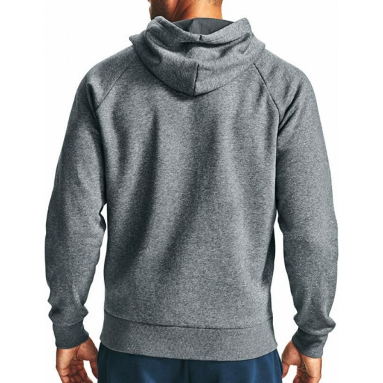Under Armour Rival Ανδρικό Φούτερ Ζακέτα με Κουκούλα και Τσέπες Heather Grey 1357111-012