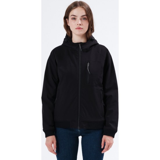 Emerson 212.EW10.52-black Κοντό Γυναικείο Μπουφάν Αδιάβροχο και Αντιανεμικό για Χειμώνα Μαύρο Emerson 212.EW10.52-black Κοντό Γυναικείο Μπουφάν Αδιάβροχο και Αντιανεμικό για Χειμώνα Μαύρο