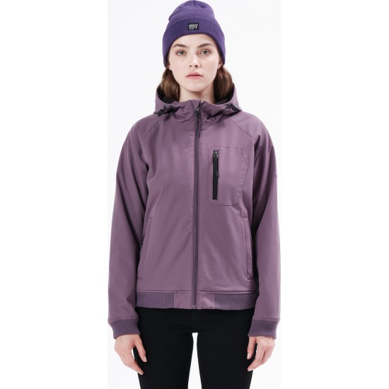 Emerson 212.EW10.52-violet Κοντό Γυναικείο Μπουφάν Αδιάβροχο και Αντιανεμικό για Χειμώνα Μωβ