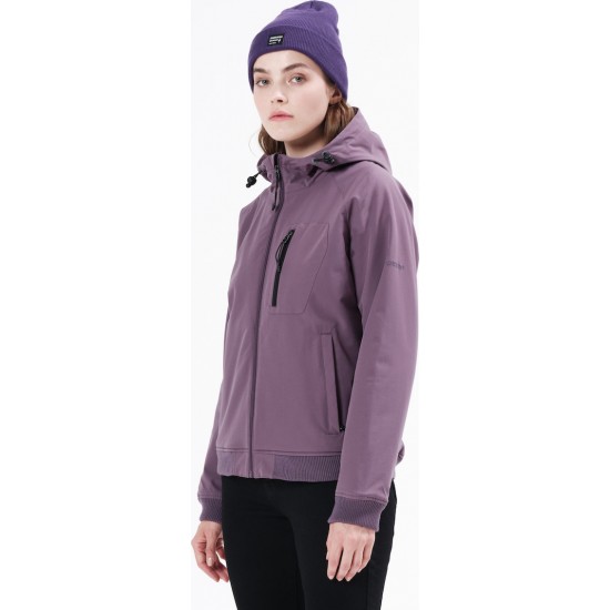 Emerson 212.EW10.52-violet Κοντό Γυναικείο Μπουφάν Αδιάβροχο και Αντιανεμικό για Χειμώνα Μωβ
