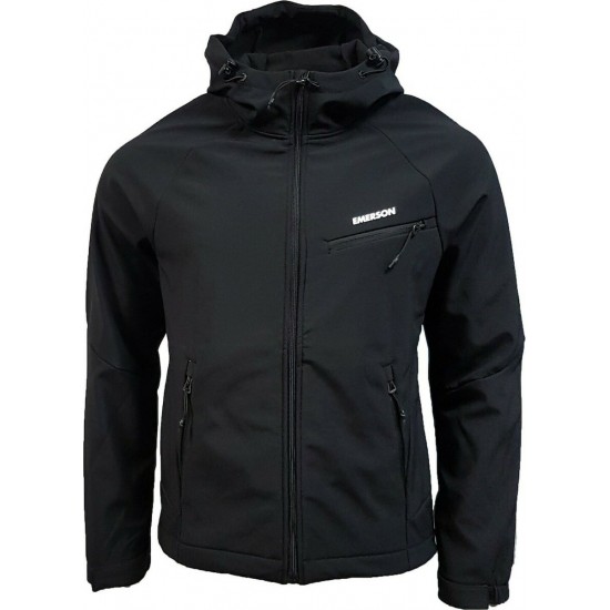 Emerson Ανδρικό Μπουφάν Softshell για Χειμώνα Μαύρο 202.EM11.02-black Emerson Ανδρικό Μπουφάν Softshell για Χειμώνα Μαύρο 202.EM11.02-black
