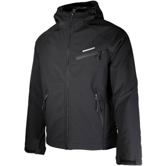 Emerson Ανδρικό Μπουφάν Softshell για Χειμώνα Μαύρο 202.EM11.02-black Emerson Ανδρικό Μπουφάν Softshell για Χειμώνα Μαύρο 202.EM11.02-black