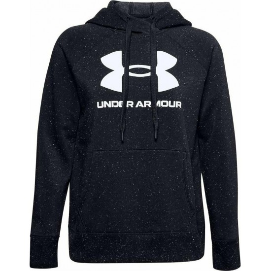 Under Armour Rival Logo Γυναικείο Φούτερ με Κουκούλα Μαύρο 1356318-002 Under Armour Rival Logo Γυναικείο Φούτερ με Κουκούλα Μαύρο 1356318-002