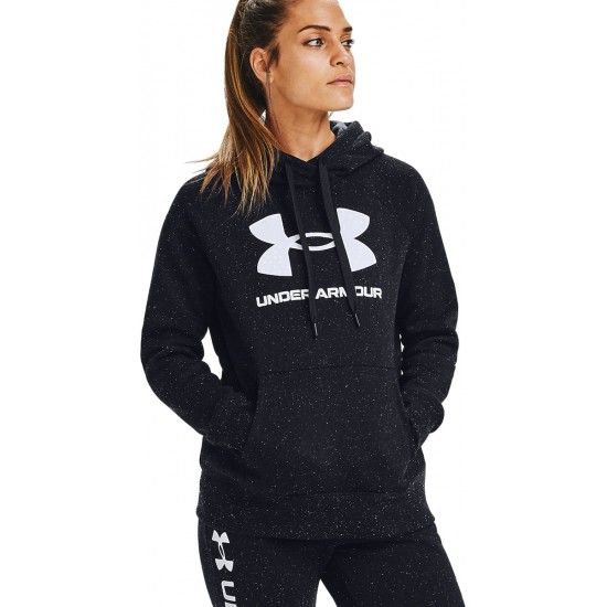 Under Armour Rival Logo Γυναικείο Φούτερ με Κουκούλα Μαύρο 1356318-002 Under Armour Rival Logo Γυναικείο Φούτερ με Κουκούλα Μαύρο 1356318-002