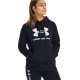 Under Armour Rival Logo Γυναικείο Φούτερ με Κουκούλα Μαύρο 1356318-002 Under Armour Rival Logo Γυναικείο Φούτερ με Κουκούλα Μαύρο 1356318-002