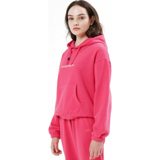 Emerson 212.EW20.51-hot pink Γυναικείο Φούτερ με Κουκούλα Φούξια Emerson 212.EW20.51-hot pink Γυναικείο Φούτερ με Κουκούλα Φούξια