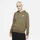 Nike Essential Γυναικείο Φούτερ με Κουκούλα Χακί BV4124-222 Nike Essential Γυναικείο Φούτερ με Κουκούλα Χακί BV4124-222