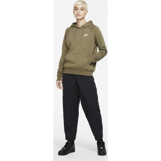 Nike Essential Γυναικείο Φούτερ με Κουκούλα Χακί BV4124-222 Nike Essential Γυναικείο Φούτερ με Κουκούλα Χακί BV4124-222