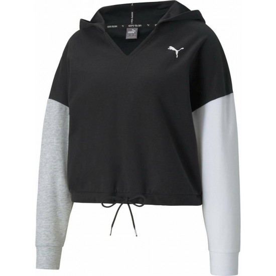 Puma Modern Sports Cropped Γυναικείο Φούτερ με Κουκούλα Μαύρο 589486-01 Puma Modern Sports Cropped Γυναικείο Φούτερ με Κουκούλα Μαύρο 589486-01