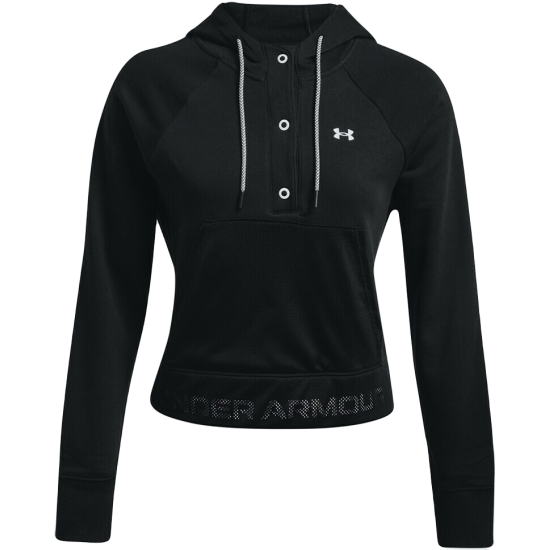 Under Armour Rival Γυναικείο Φούτερ με Κουκούλα Μαύρο 1365844-001