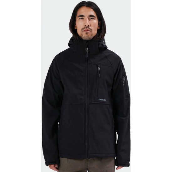 Emerson 212.EM11.42-black Ανδρικό Μπουφάν Softshell για Χειμώνα