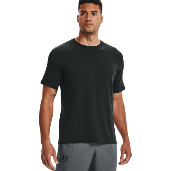 Under Armour Sportstyle Left Chest Αθλητικό Ανδρικό T-shirt Μαύρο με Λογότυπο 1326799-001 Under Armour Sportstyle Left Chest Αθλητικό Ανδρικό T-shirt Μαύρο με Λογότυπο 1326799-001