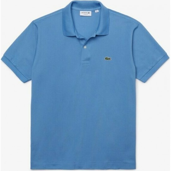 Lacoste Ανδρική Μπλούζα Polo Κοντομάνικη Γαλάζια L1212-776