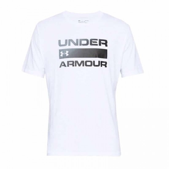 Under Armour Team Issue Wordmark Αθλητικό Ανδρικό T-shirt Λευκό με Λογότυπο 1329582-100 Under Armour Team Issue Wordmark Αθλητικό Ανδρικό T-shirt Λευκό με Λογότυπο 1329582-100
