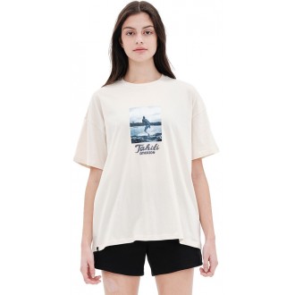 Emerson Oversized Γυναικείο T-shirt Light Orange με Στάμπα 221.EW33.84-101 Emerson Oversized Γυναικείο T-shirt Light Orange με Στάμπα 221.EW33.84-101