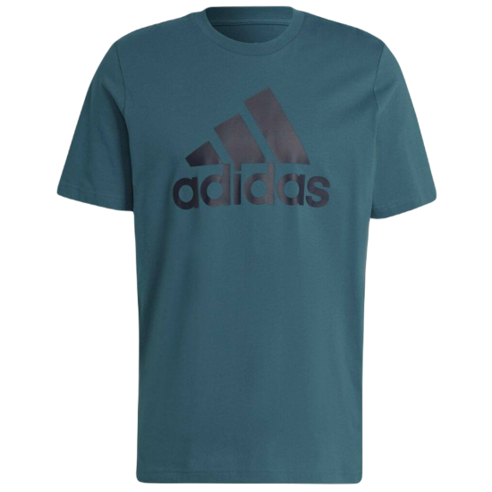 Adidas Essentials Αθλητικό Ανδρικό T-shirt Πετρόλ με Λογότυπο HE1844