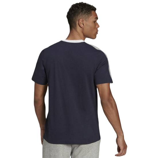 Adidas Essentials Colorblock Ανδρικό T-shirt White- Legend Ink με Λογότυπο HE4329