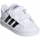 Adidas Παιδικό Sneaker Grand Court με Σκρατς για Αγόρι Λευκό EF0118