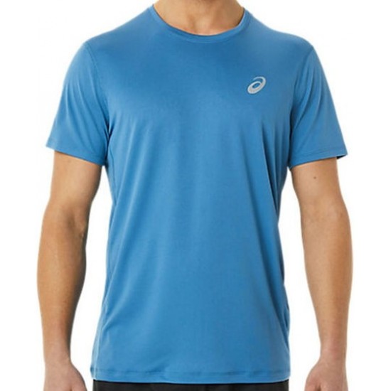 Asics Core Αθλητικό Ανδρικό T-shirt Μπλε με Λογότυπο 2011C341-402
