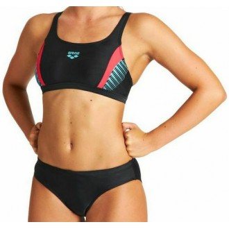 Arena Threefold Αθλητικό Set Bikini Μπουστάκι Μαύρο 004062-548