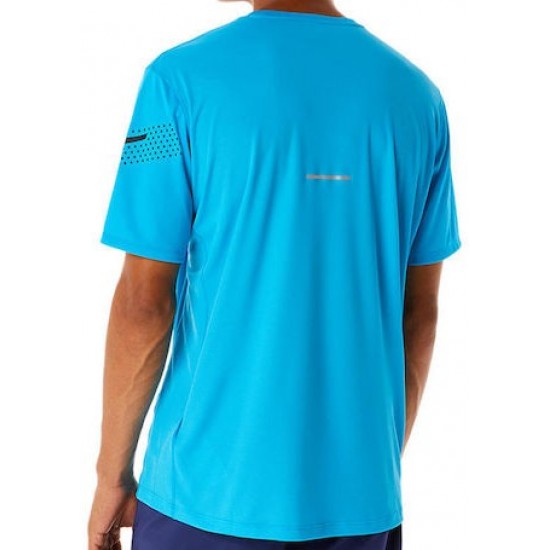 ASICS Ανδρικό T-shirt Μπλε με Στάμπα 2011C734-403