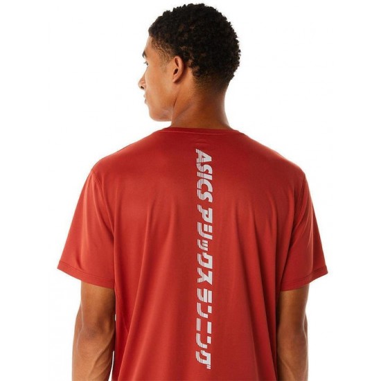 ASICS Ανδρικό T-shirt Πορτοκαλί με Στάμπα 2011C757-600 ASICS Ανδρικό T-shirt Πορτοκαλί με Στάμπα 2011C757-600