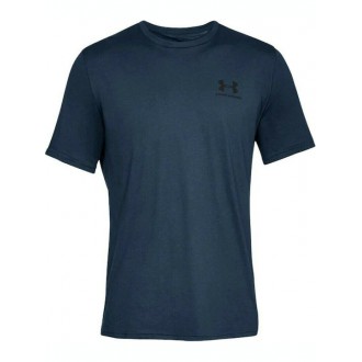 Under Armour Sportstyle Left Chest Αθλητικό Ανδρικό T-shirt Μπλε με Λογότυπο 1326799-408