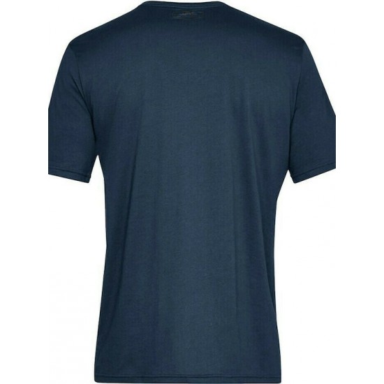 Under Armour Sportstyle Left Chest Αθλητικό Ανδρικό T-shirt Μπλε με Λογότυπο 1326799-408 Under Armour Sportstyle Left Chest Αθλητικό Ανδρικό T-shirt Μπλε με Λογότυπο 1326799-408