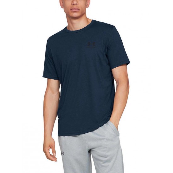 Under Armour Sportstyle Left Chest Αθλητικό Ανδρικό T-shirt Μπλε με Λογότυπο 1326799-408 Under Armour Sportstyle Left Chest Αθλητικό Ανδρικό T-shirt Μπλε με Λογότυπο 1326799-408