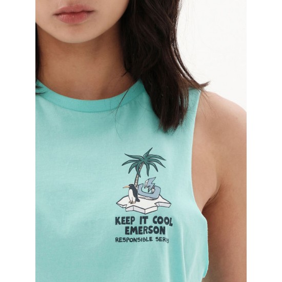 Emerson Αμάνικο Γυναικείο Top Τιρκουάζ 231.EW37.114 turquoise Emerson Αμάνικο Γυναικείο Top Τιρκουάζ 231.EW37.114 turquoise