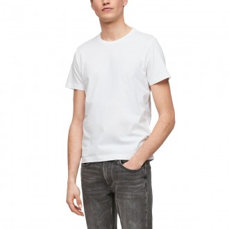 S.Oliver Ανδρικό T-shirt άσπρο Μονόχρωμο 2057430-0100 S.Oliver Ανδρικό T-shirt άσπρο Μονόχρωμο 2057430-0100
