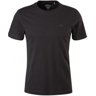 S.Oliver Ανδρικό T-shirt Μαύρο Μονόχρωμο 2057430-9999 mauro